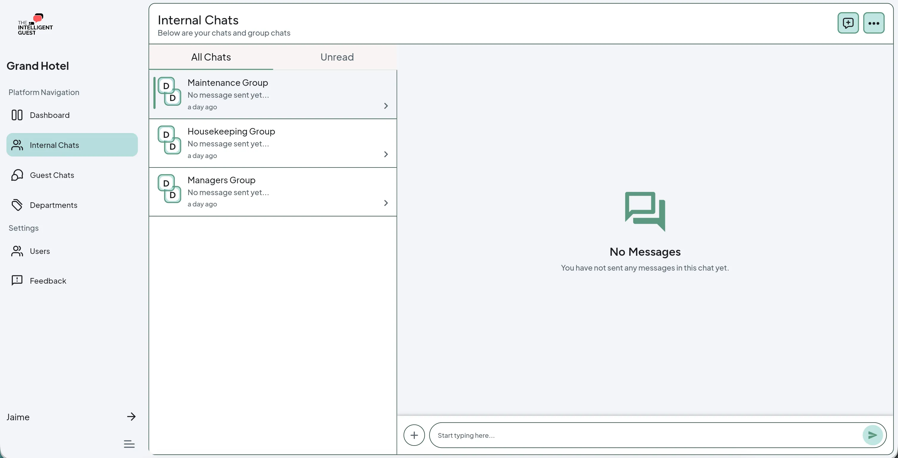 Internal chats
